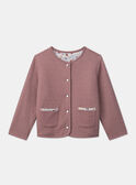 Cardigan double face a fiori e tinta unita MAVETTE / 25E2PF71CAR511