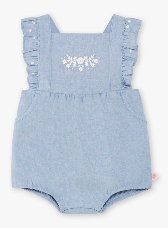 Pagliaccetto in jeans ricamato neonata ZAPRISKA / 21E1BFT1BAR721