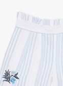 Shorts ecrù a righe e ricami bambina CYASHOETTE / 22E2PFK1SHO001