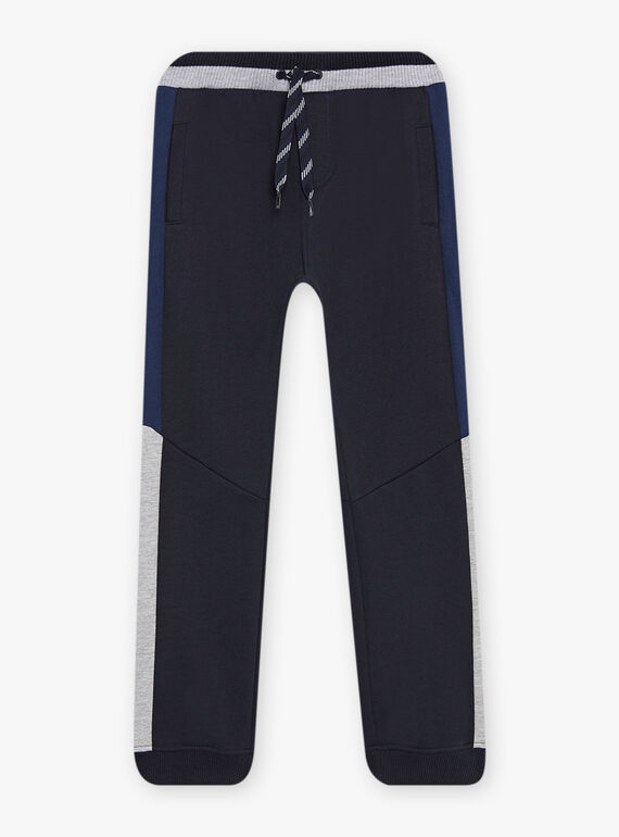 Pantaloni sportivi blu scuro con dettagli blu e grigio melange DICLAGE2 / 22H3PGL2JGB705