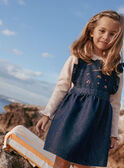 Abito in jeans con motivi ricamati bambina CARLETTE / 22E2PF71CHSP274