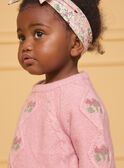 Maglione a trecce a fiori rosa pallido LANINA / 24H1BFQ1PULD329