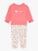 Set pigiama rosa in tessuto felpato spazzolato KECHARLIE / 24E5BF51PYJ308