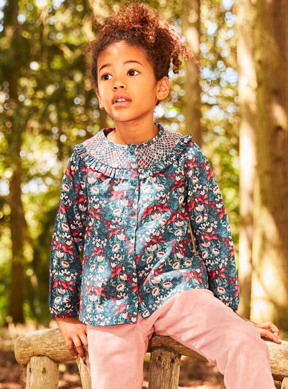 Blusa verde a fiori DUIBLETTE / 22H2PFZ1CHEG633