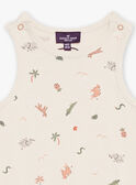 Tuta corta beige con stampa animali FATANGUY / 23E1BGP1SAL007