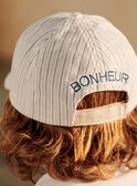 Cappellino a righe beige e blu FRECASAGE / 23E4PGI2CHA000