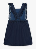 Abito in jeans con motivi ricamati bambina CARLETTE / 22E2PF71CHSP274