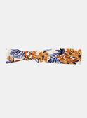 Fascia bianca con stampa fiori e pesci multicolore KAZELIE / 24E4BFS1BAN001