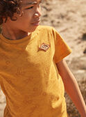 T-shirt senape con stampa deserto FLITIAGE / 23E3PGP3TMCB106