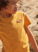 T-shirt senape con stampa deserto FLITIAGE / 23E3PGP3TMCB106