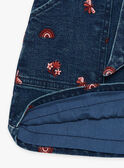 Gonna in jeans con motivi ricamati bambina CAJETTE / 22E2PF71JUPP274