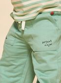 Pantaloni felpati verde mandorla FACECTOR / 23E1BGB1PAN611
