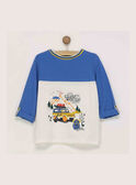 T-shirt maniche lunghe bianca e blu RATOAGE / 19E3PG61TML001