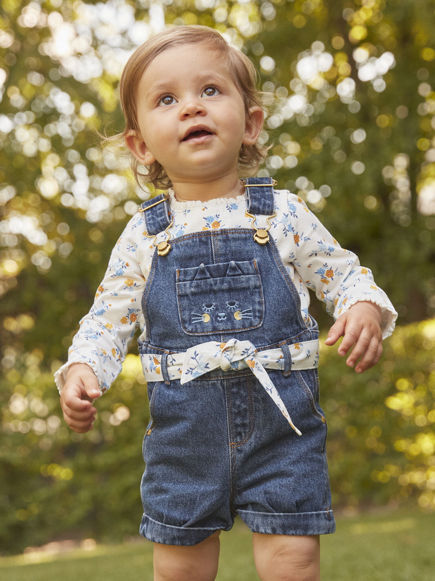 Salopette corta blu in jeans