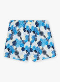 Shorts blu con stampa foglie neonato CILEO / 22E4BGO1MAI701