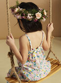 Abito midi in popeline panna con volant e stampa a fiori bambina CAUROBETTE 2 / 22E2PFU4RBSA001