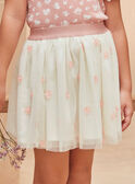 Gonna in tulle bianco con fiori rosa KRISTETTE 1 / 24E2PFB1JUP001