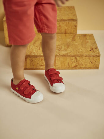 Sneakers rosse con stampa dinosauro bambino CETENAGE 1 / 22N10PG12D16050