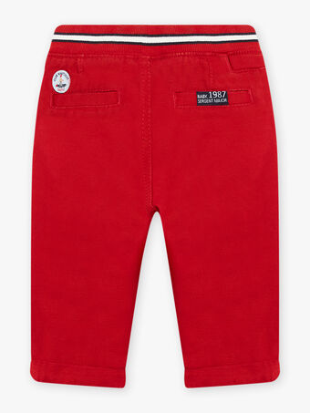 Pantaloni rossi con elastico in vita neonato CAGABIN / 22E1BG82PAN050