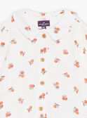 Camicia vaniglia in garza di cotone con stampa frutta GAAGATHE / 23H1BF71CHE114