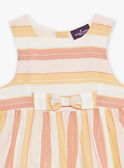 Abito e slip ecrù con stampa a righe FAUNA / 23E1BFP2ROB001