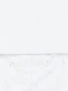 Completo cardigan e pantaloni in velluto bianco neonato unisex ZOEDEN / 21E0NMG1ENS000