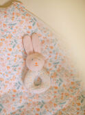 Sonaglio coniglio rosa in velluto nascita bambina CONNIE / 22E0AFC1HOC301