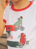 T-shirt con motivi dinosauri in bicicletta FEMIAGE / 23E3PGB1TMC001