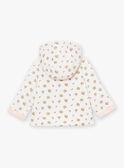 Giacca nascita con cappuccio in tubique écru LOELIA / 24H0CF11VES001