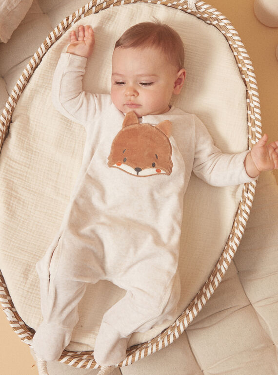 Tutina beige melange in velluto LONNIE / 24H0NG11GREA011