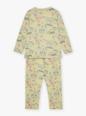 Set pigiama kaki in cotone con stampa dinosauri KUIBIAGE / 24E5PG53PYJ612