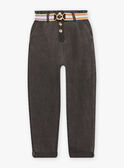 Jeans denim paperbag e cintura a righe bambina CLODETTE2 / 22E2PFF1JEAK004