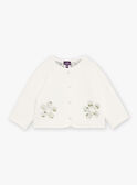Cardigan double face ecrù in tubique GACOLINE / 23H1BF81CAR001