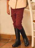 Pantaloni cargo bordeaux MAFINAGE / 25E3PG72PAN501