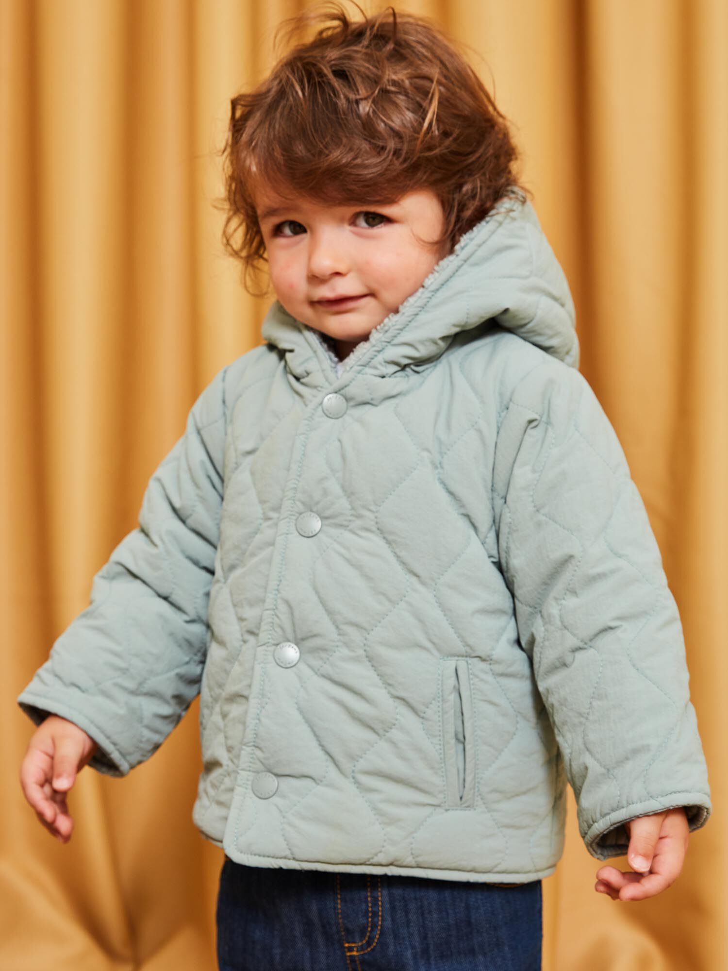 Cappotto con cappuccio Verde Grigio Ragazzo Sergent Major