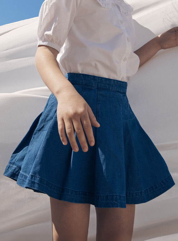Gonna in denim blu a pieghe LEJUPETTE / 24H2PFJ1JUPP272