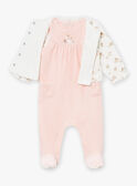 Set tutina e cardigan ecrù in velluto LOLITA / 24H0NF23ENS001