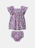 Abito e bloomer con stampa floreale e maniche con volant per neonata NAAMELIE / 25H1BFJ2ROB002