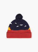 Berretto navy con pompon con motivo paesaggio FRAVOTAGE / 23E4PG51BON506