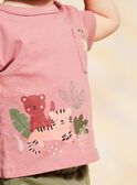T-shirt rosa con motivo animali FAGABRIEL / 23E1BGD2TMCD332