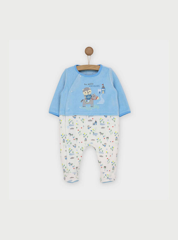 Tutina in velluto blu REMY / 19E5BG75GRE213