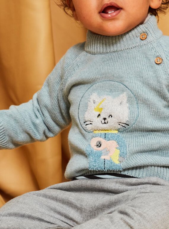 Maglia turchese medio DAUGO / 22H1BGZ2PUL219