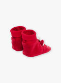 Babbucce rosse in velluto con stampa 3D renne natalizie 