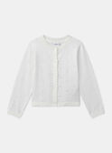 Cardigan traforato écru MREGETTE / 25E2PFL1CAR001