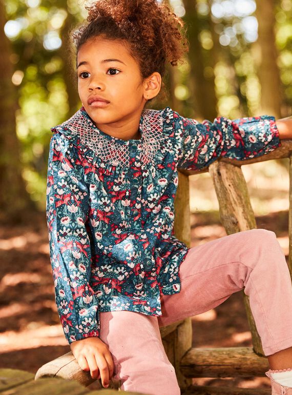 Blusa verde a fiori DUIBLETTE / 22H2PFZ1CHEG633