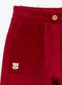 Pantaloni rosso porpora in tessuto felpato GAPETER / 23H1BGQ2PANF511
