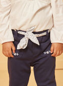 Pantaloni blu navy con cintura con stampa floreale LACLARA / 24H1BFJ1PAN070