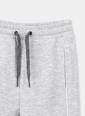 Pantaloni jogging grigio melange con bande a contrasto sui lati KRIKAGE / 24E3PGB2JGBJ922