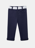Pantaloni blu navy con cintura con stampa floreale LACLARA / 24H1BFJ1PAN070