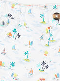 Shorts bianchi e blu con stampa fantasia. ZATOM / 21E1BGU1SHO001